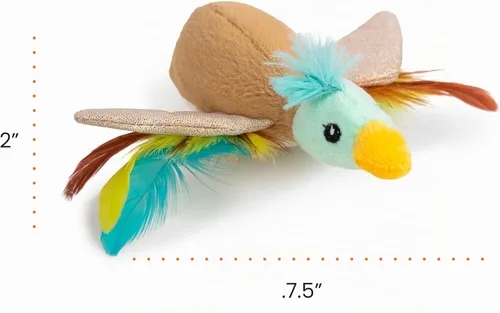 Vista 8 de Catstages Flapperz Pato de Peluche Juguete Interactivo con Hierba Gatera para Gatos