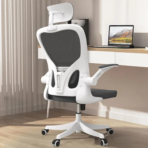 Vista 15 de Monhey Silla de oficina negra, silla de oficina ergonómica, silla de escritorio de oficina en casa para personas grandes y altas, silla