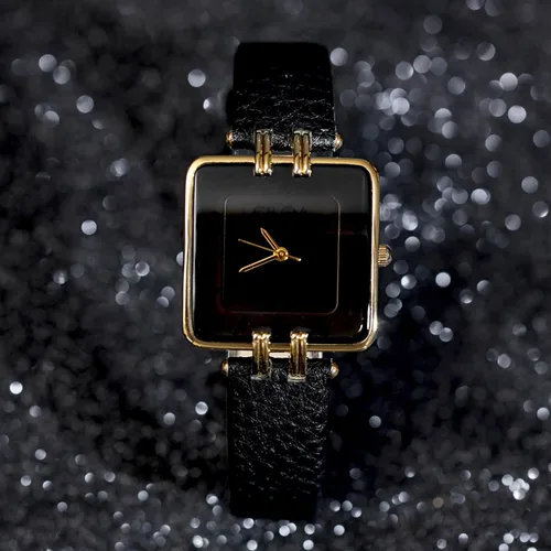 Vista 6 de Reloj con correa de cuero para mujer, elegante, elegante, clásico, casual, a la moda, cuadrado, reloj de regalo para ella