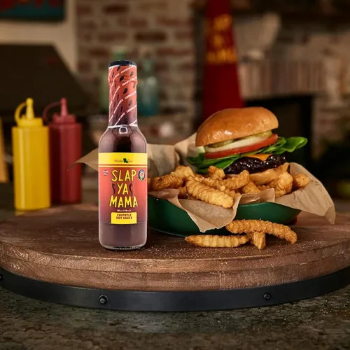 Vista 5 de Slap Ya Mama Salsa picante Chipotle, 5 onzas, sabor a pimienta ahumada