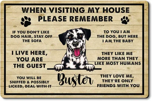 Vista 9 de VOTANTA Felpudo personalizado con mastín de abruzzese, tapetes personalizados para perros, regalos divertidos para los amantes de los perros, dueños