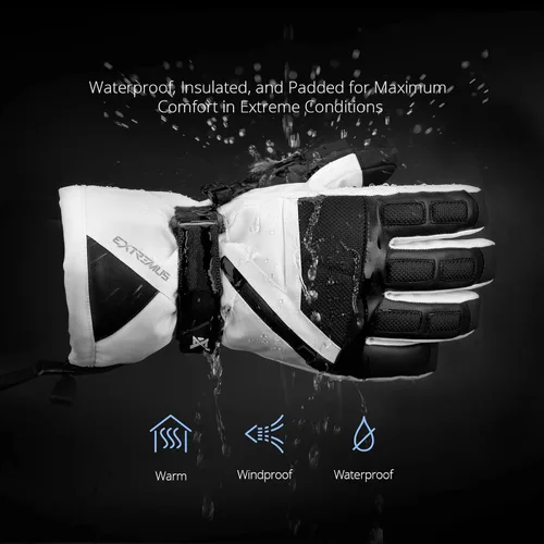 Vista 3 de Extremus Outlook Peak - Guantes de esquí para hombre y mujer, guantes de nieve cálidos 3M Thinsulate para clima frío, resistentes al agua y al