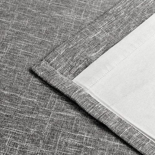 Vista 4 de Cortina opaca para dormitorio, color blanco crema a gris, 50 pulgadas de ancho x 63 pulgadas de largo x 2 pulgadas de largo Central Park, Gradient