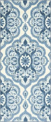 Vista 60 de Maples Rugs Vivian Medallion - Alfombra de área, fabricada en Estados Unidos, lavable, antideslizante, alfombra de interior para cocina, entrada