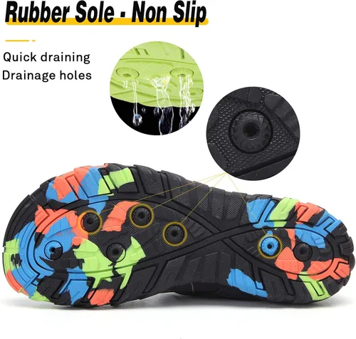 Vista 6 de SAGUARO Kids Boys Girls Water Shoes Non-Slip Quick-Dry Barefoot Aqua Shoe Outdoor Sport Beach Swimming Surfing Diving