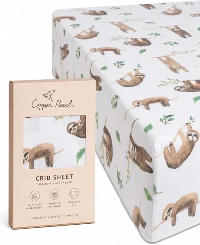 Vista 24 de Copper Pearl: Sábanas de punto prémium para cuna de bebé para niños y niñas, transpirables y suaves, sábanas ajustables para colchones estándar