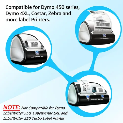 Vista 5 de USUPERINK 1 rollo (260 etiquetas/rollo) compatible con Dymo LabelWriter 30320 etiquetas blancas de dirección postal de 1-1/8 pulgadas x 3-1/2