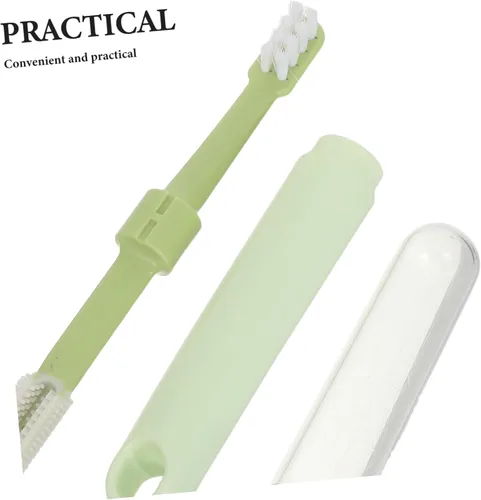 Vista 3 de SHINEOFI 3pcs Double Headed PET Toothbrush Set for Cats and Dogs