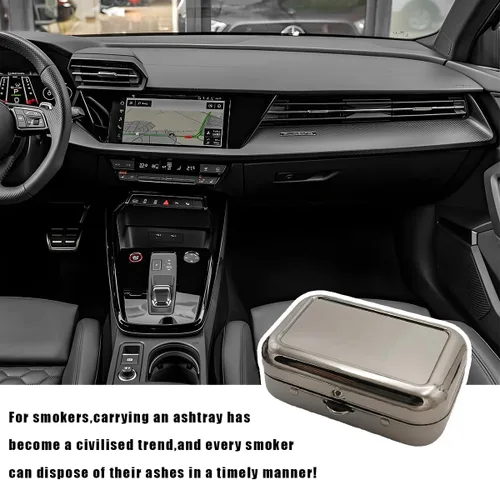 Vista 6 de Yourkar Ceniceros Portátiles, Mini Cenicero Portátil de Acero Inoxidable con Tapa a Prueba de Viento, Cenicero de Bolsillo Creativo Portátil
