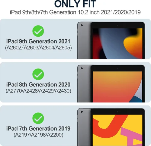 Vista 2 de Funda para iPad de 9ª/8ª/7ª generación para iPad 10.2 2021 y 2020 y 2019, transparente, transparente, a prueba de golpes, funda protectora de TPU