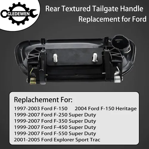 Vista 2 de Manija Externa de Puerta de Portón Trasero, Compatible con Ford F150 F250 F350 F450 F550 Super Duty 1997-2007, Ford Explorer Sport Trac 01-05