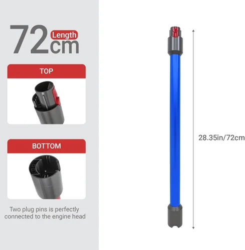 Vista 2 de Compatible con Dyson Wand, varita de liberación rápida, para aspiradora inalámbrica V7, V8, V10, V11 V15, repuesto de tubo de vacío (azul)