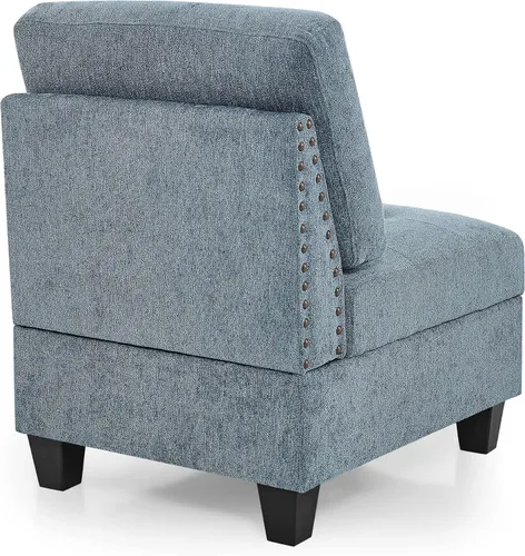 Vista 7 de ECLYL Sofá modular reversible para sala de estar, conjunto de muebles seccionales, sofá cama en forma de L, sofá de sala de estar con asientos