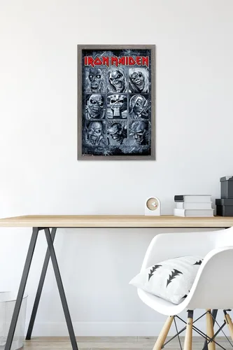 Vista 6 de Trends International Iron Maiden - Grid Wall Poster, 14.725" x 22.375", Barnwood Framed Version