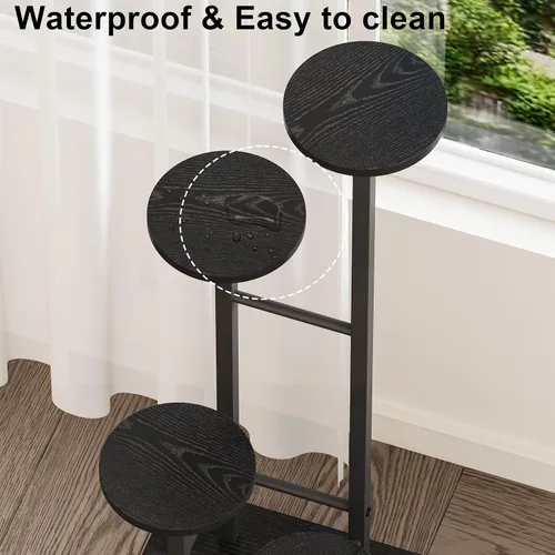 Vista 7 de Soporte para plantas de 5 niveles para interiores, estante esquinero para plantas, organizador de estantes para plantas, soporte de flores