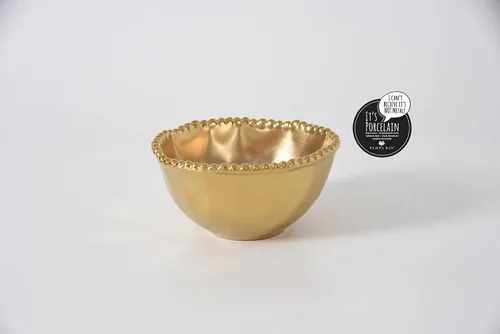 Vista 9 de Pampa Bay Tazón pequeño de porcelana (dorado)