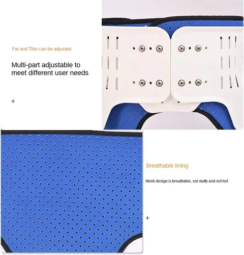 Vista 5 de Rodillera con bisagras, cintura y cadera, soporte ajustable para postoperatoria, protector de inmovilizador de ortesis para pierna izquierda