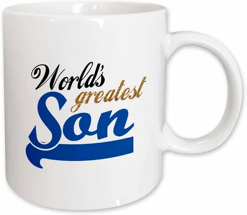 Vista 8 de 3dRose Worlds Greatest Son - Taza (11 onzas), color negro