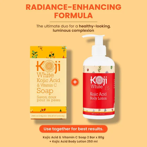 Vista 8 de Koji White Jabón iluminador de ácido kójico y vitamina C, hidratante para la cara y el cuerpo para una piel radiante, nutritiva, hidratante, barra