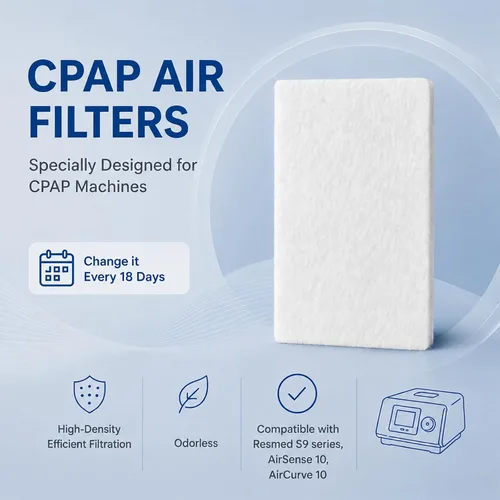 Vista 6 de Paquete de 20 filtros CPAP ResMed Filtro de Aire Desechable Premium Filtro de Repuesto Universal para ResMed Airsense10 Aircurve10 Airstart 10 10