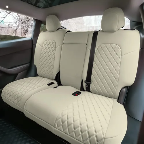 Vista 7 de FH Group Fundas de asiento de automóvil de ajuste personalizado hechas específicamente para Tesla Model Y Ultraflex 2020-2025, fundas de asiento