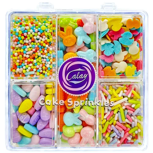 Vista 19 de Gránulos para decoración de pasteles, chispas de azúcar de chocolate de 4.8 onzas con estrellas sin pareils, confeti de azúcar y jimmies