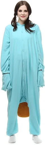Vista 3 de Wishliker Adult Onesie Animal Pajamas Halloween Cosplay Costumes Party Wear Blue
