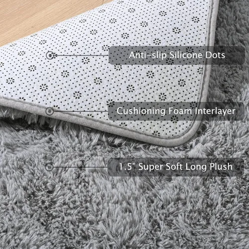 Vista 57 de Softlife Alfombra naranja para dormitorio, alfombra de felpa esponjosa para sala de estar para niñas, alfombra lanuda para niños, alfombra suave