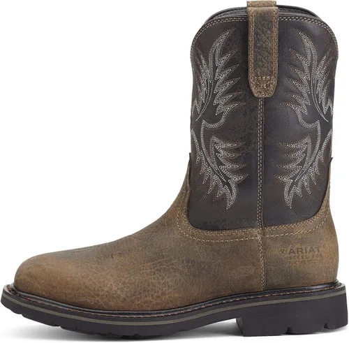 Vista 2 de Ariat Botas de trabajo Sierra de punta cuadrada ancha para hombre resistente a pinchazos