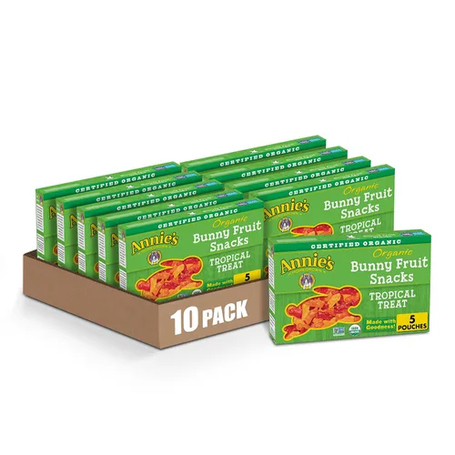 Vista 39 de Bocadillos Orgánicos Building Blocks de Annie's con Sabor a Fruta, Sabores de Frutas Variados, Sin Gluten, 10 Bolsas, 7 oz Formas de bloques