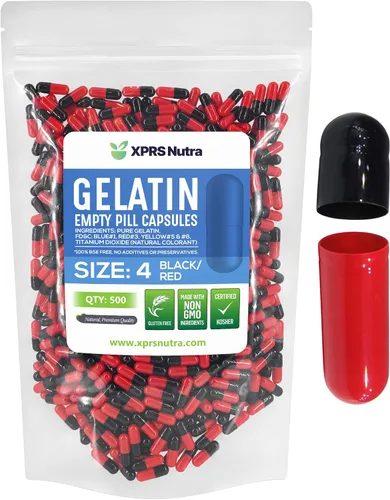 Vista 8 de XPRS Nutra Cápsulas vacías tamaño 4 – 100 cápsulas pequeñas de gelatina vacías – Pastillas de relleno de cápsulas de bricolaje – Cápsulas de gel