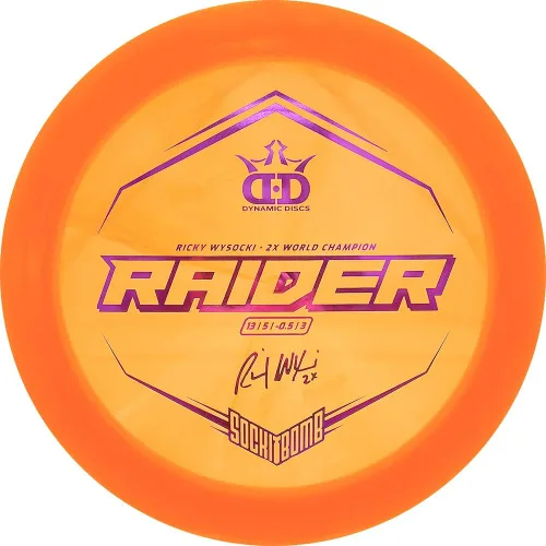 Vista 2 de Dynamic Discs Disco de golf Ricky Wysocki Sockibomb Lucid Ice Raider de distancia para conductor de hielo [los colores pueden variar]
