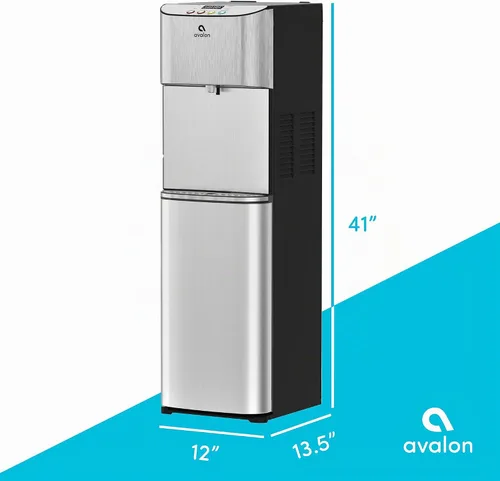 Vista 8 de Avalon Dispensador de agua eléctrico sin botella, 3 temperaturas, reloj digital con control de temperatura, autolimpieza, acero inoxidable