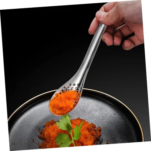 Vista 2 de Cucharas de colador de acero inoxidable con fugas de cuchara de comida ranura para restaurante