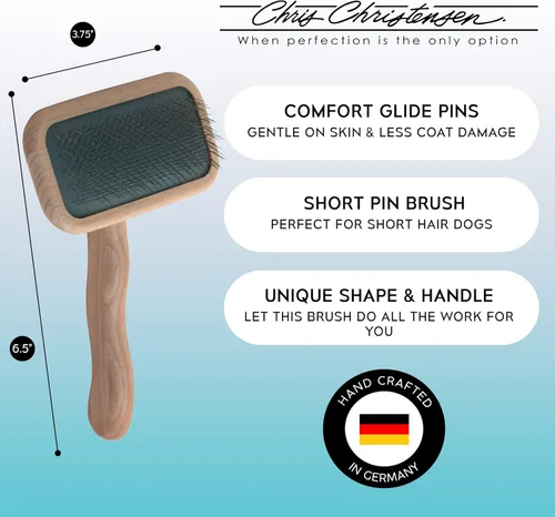 Vista 4 de Chris Christensen Groomer's Bundle – 6 pulgadas gato / carding doble diente Buttercomb, pasadores de acero inoxidable, esquinas redondeadas – Mark