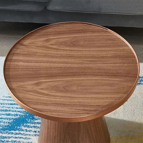 Vista 2 de TOMYEUS Mesa de centro pequeña, mesa auxiliar para el hogar, dormitorio, balcón, sala de estar, sofá, mesa auxiliar de madera, mesa pequeña simple