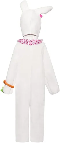 Vista 7 de Xinxiaomeng Disfraz de conejo de Pascua para niñas, traje de conejo y zanahoria, disfraz de conejo