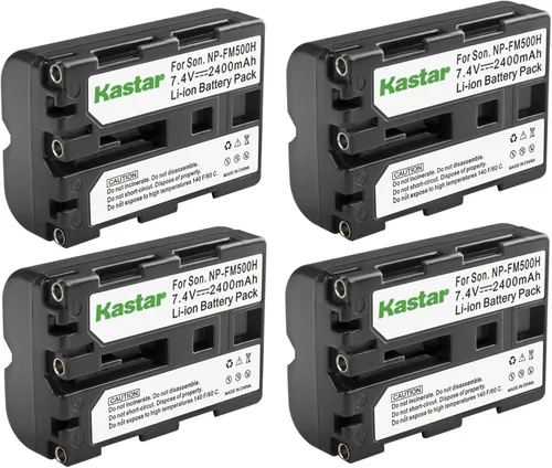 Vista 6 de Kastar Paquete de 1 batería NP-FM500H de 7.4 V 2400 mAh de repuesto para batería Sony NP-FM500 NP-FM500H, cargador Sony BC-VM10 AC-SQ950