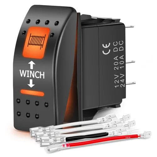 Vista 26 de Nilight - Interruptor basculante de luces de respaldo para UTV, encendido/apagado, interruptor de barra de luz LED de 5 pines SPST