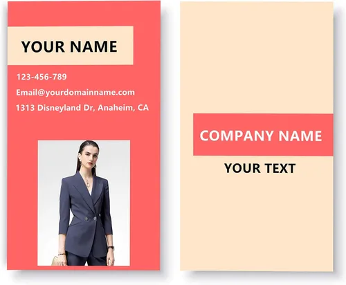 Vista 5 de Diseños de tarjetas de visita personalizables con logotipo y foto, 200/500 piezas, 3.5 x 2 pulgadas, añade texto fotográfico, imprime tus propias