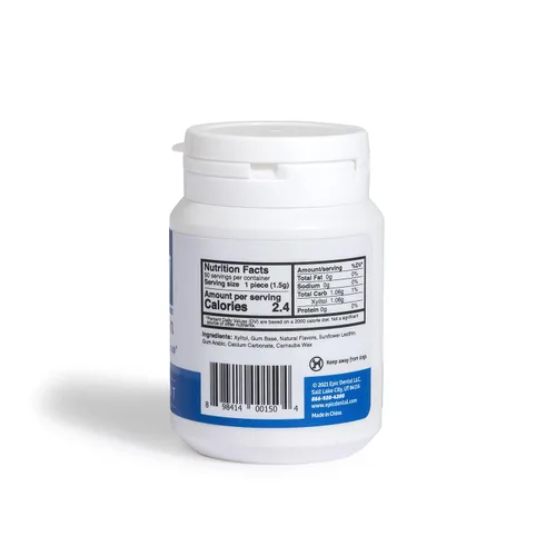 Vista 9 de Epic - Chicle de 100% xilitol sabor menta piperita, sin azúcar, sin aspartamo, chicle dental que apoya la salud bucal y el aliento fresco - 50 piezas