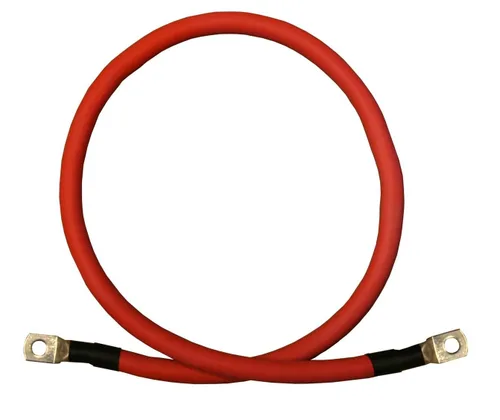 Vista 4 de Cables inversores de batería de cobre puro rojo + negro calibre 6 AWG, solares, RV, automóvil, barco de 12 pulgadas 3/8 + terminales de 5/16 pulgadas