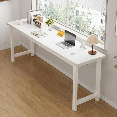Vista 32 de Escritorio de oficina cuadrado de 15.7 pulgadas de frente a atrás, mesa larga rectangular para sala de estar, escritorio extra largo, estante
