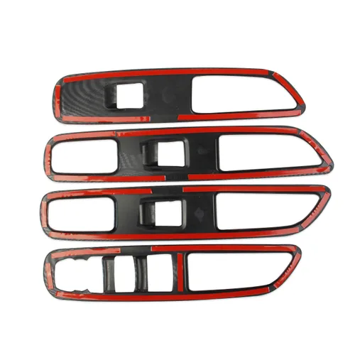 Vista 6 de Cubierta de fibra de carbono para panel de interruptor de elevación de ventana para GMC Terrain 2018-2024