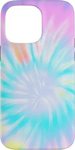 Vista 21 de iPhone 16 Tie Dye Colorful Rainbow Swirl Abstract Design Case