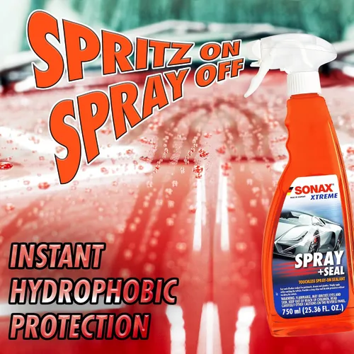 Vista 4 de SONAX Profiline Spray + Seal Sellador hidrofóbico rápido Protección rápida de pulverización y enjuague para pintura, plástico y caucho Mejora