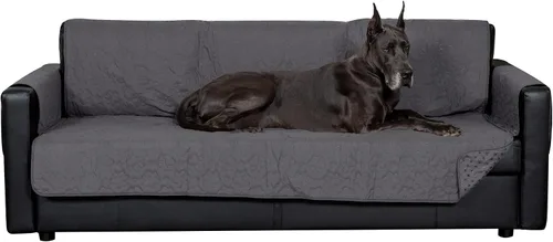 Vista 11 de Furhaven - Funda acolchada impermeable para muebles de sala de estar para perros y gatos, con diseño de patas, protector con reverso antideslizante