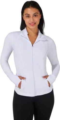 Vista 37 de 90 Degree By Reflex Chaqueta ligera atlética con cremallera completa, ajuste delgado, para correr, con aberturas para los pulgares Negro