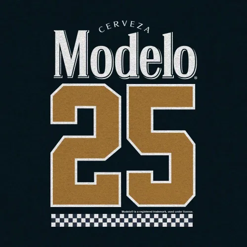Vista 5 de Tee Luv Men's Cerveza Modelo 25 Double Sided Beer Brand T-Shirt