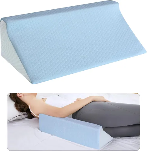 Vista 7 de Almohada de cuña para cama Touchutopia para dormir, almohada de cuña triangular de 8" 24" 24", parte superior de espuma viscoelástica refrescante